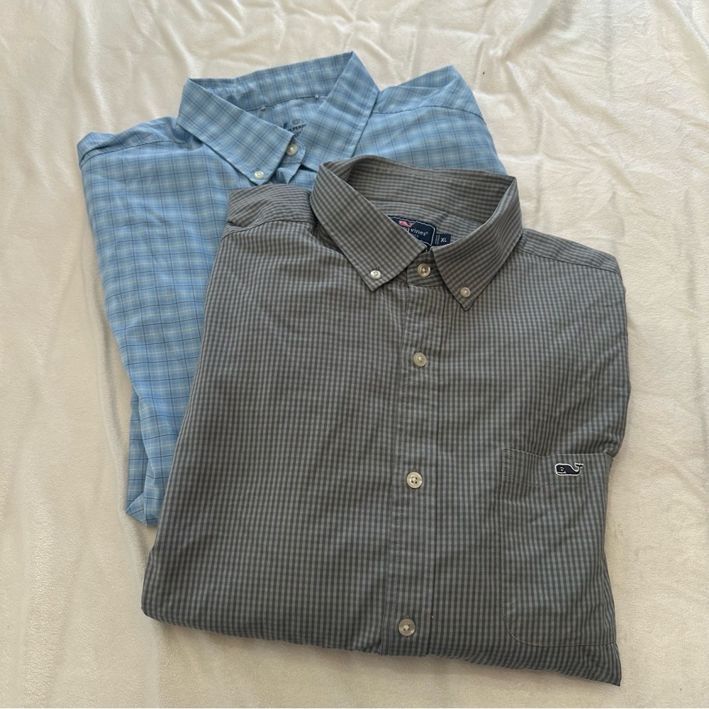 Vineyard Vines Two Performance Plaid Checkered Sh… - image 1